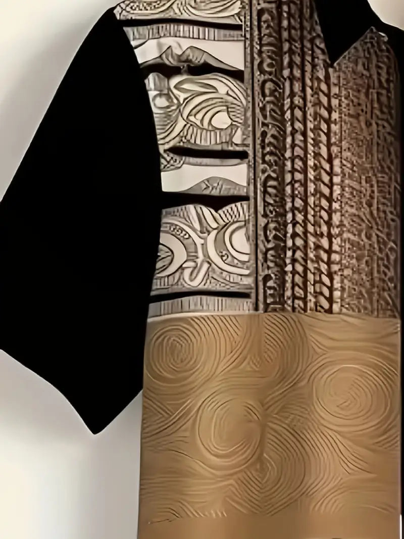 Monochromatic Earth Patchwork Shirt