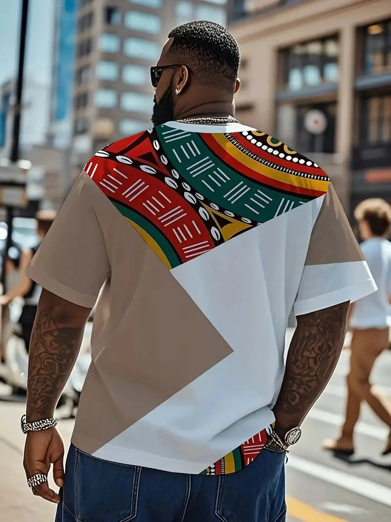 Abstract Earth Block Tee