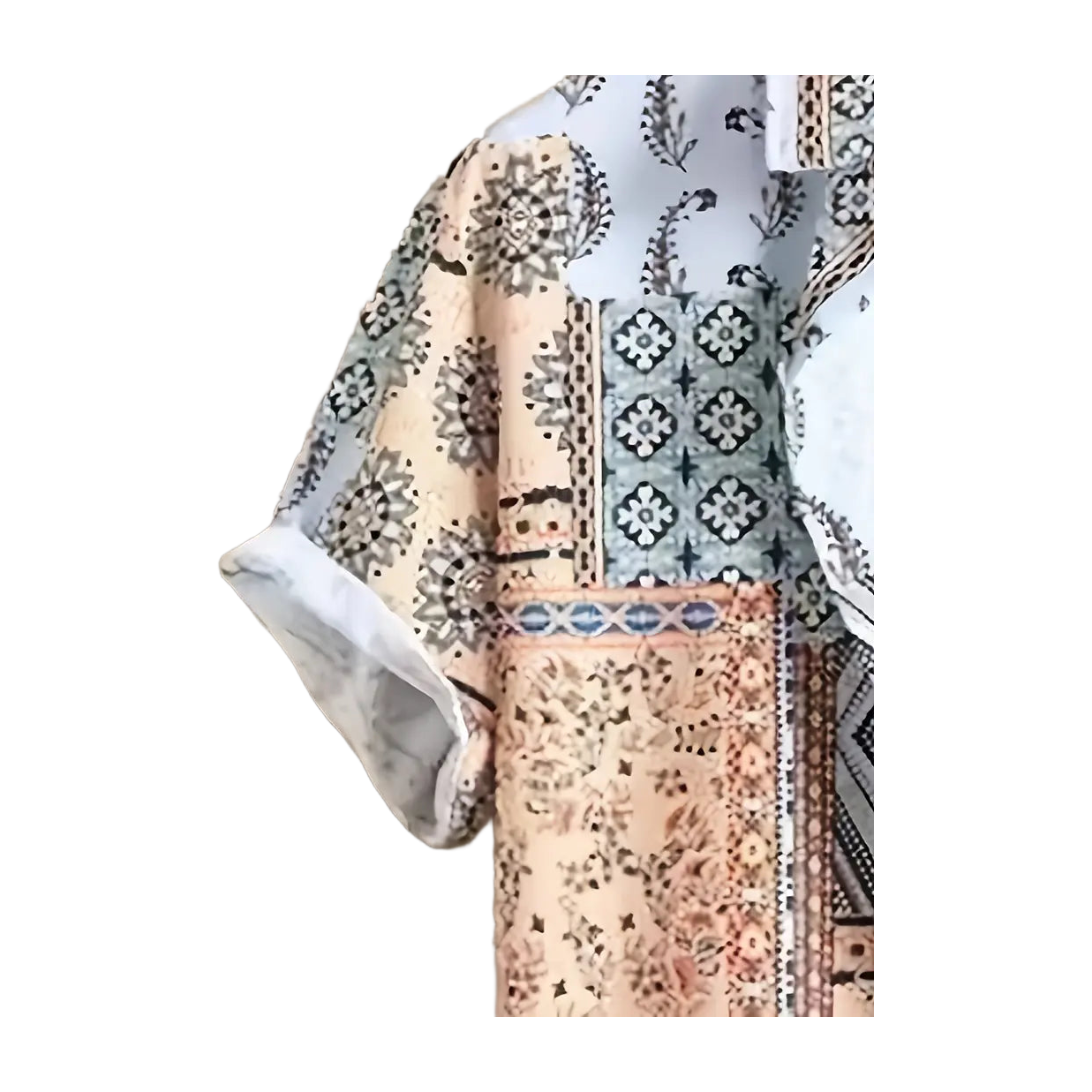 Boho Patchwork Bandana Shirt