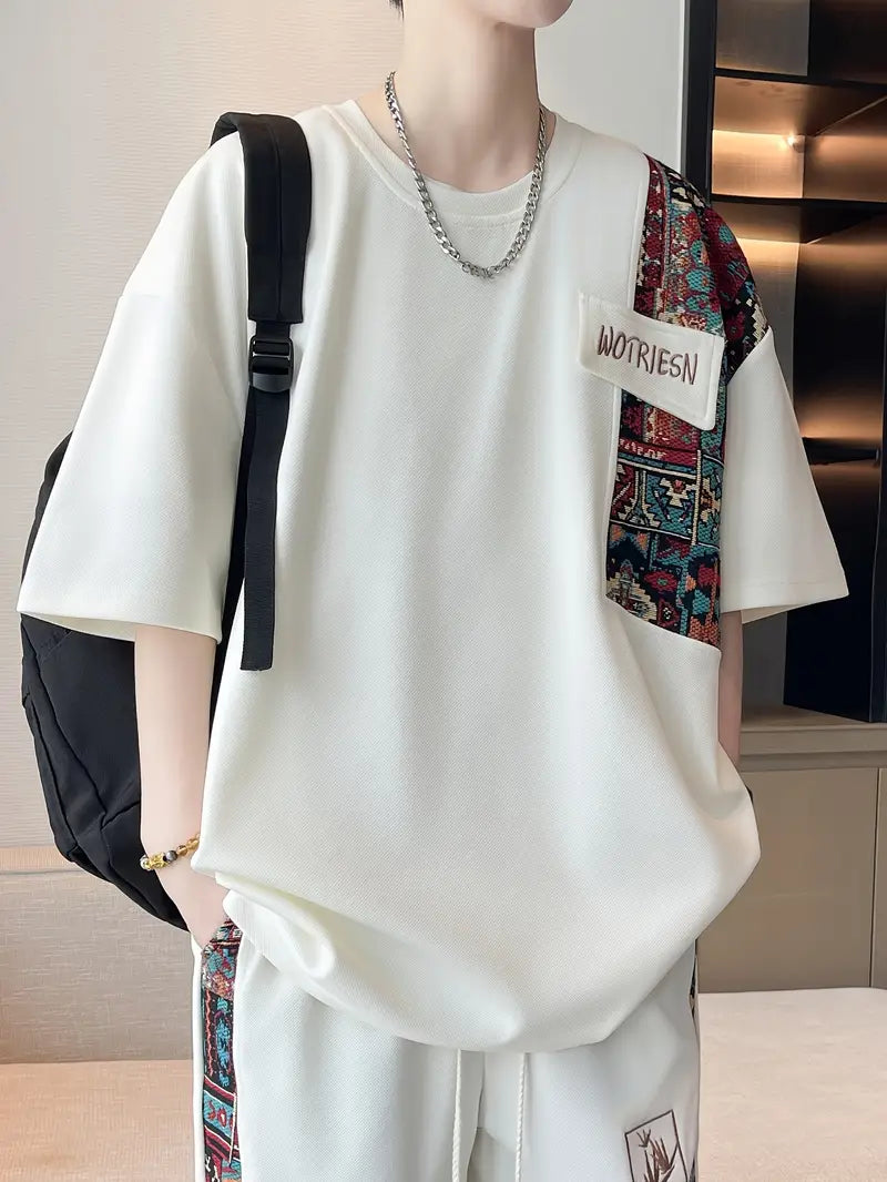 Ivory Geo-Pocket Tee