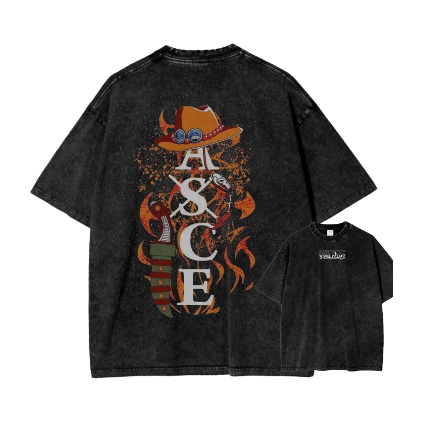 Embody the Fire of Ace with This Legendary Oversized Tee