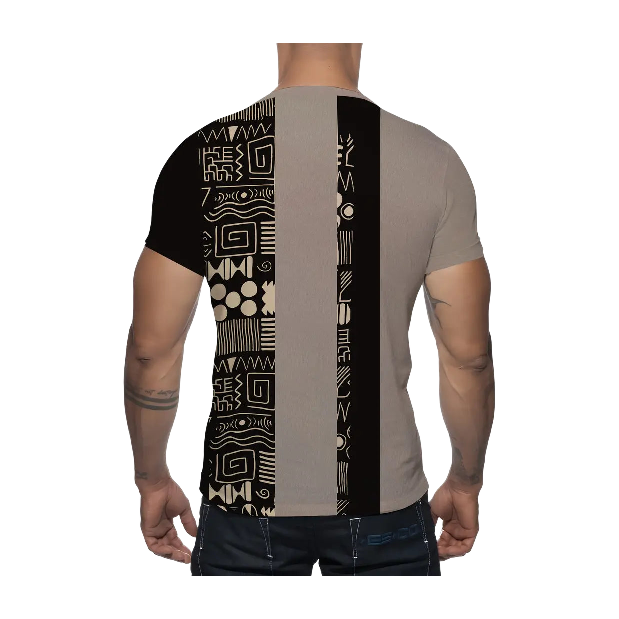 Monochromatic Tribal Stripe Tee