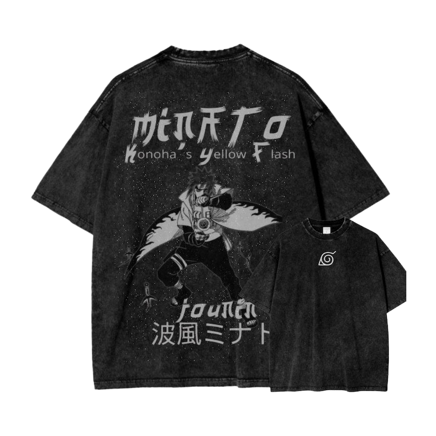 The Yellow Flash of the Leaf: Minato Namikaze Oversized Tee