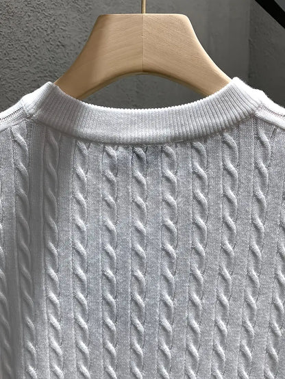 Men's Casual Knit Tshirt - Half-Sleeve Crewneck, Ribbed Texture Tee