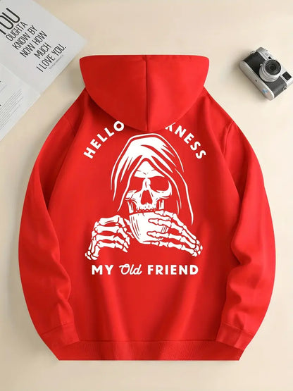 Face the Darkness – 'Hello Darkness My Old Friend' Skull Hoodie