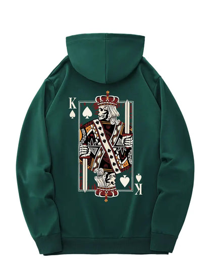 Royal Flush of Style: King of Spades Hoodie