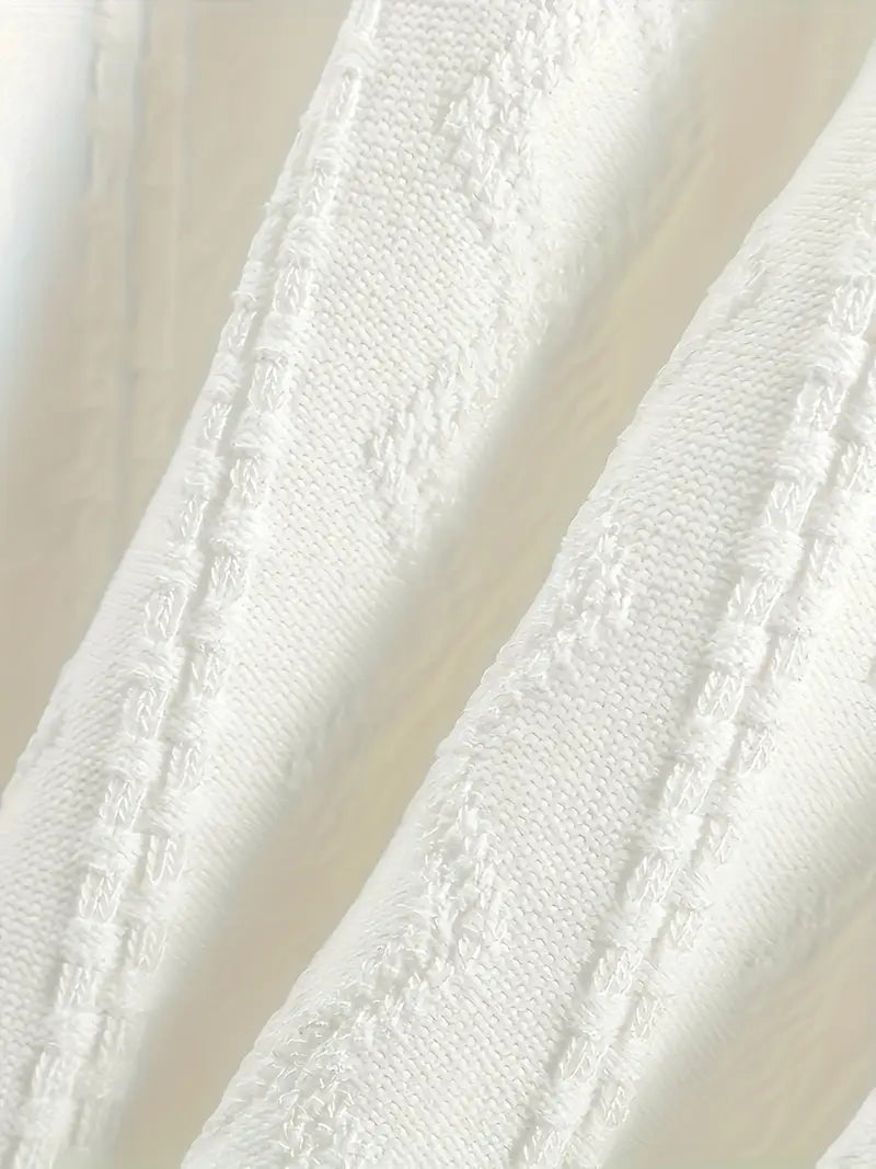 Men's Summer Slim Fit T-Shirt - Breathable Knit Fabric, Solid Color Round Neck Casual Tee