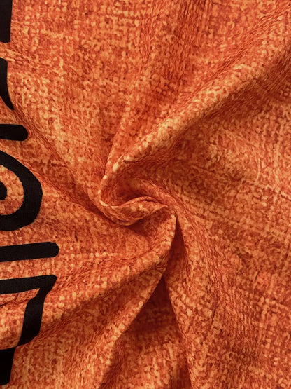 Aztec Cipher Orange Band Collar Shirt