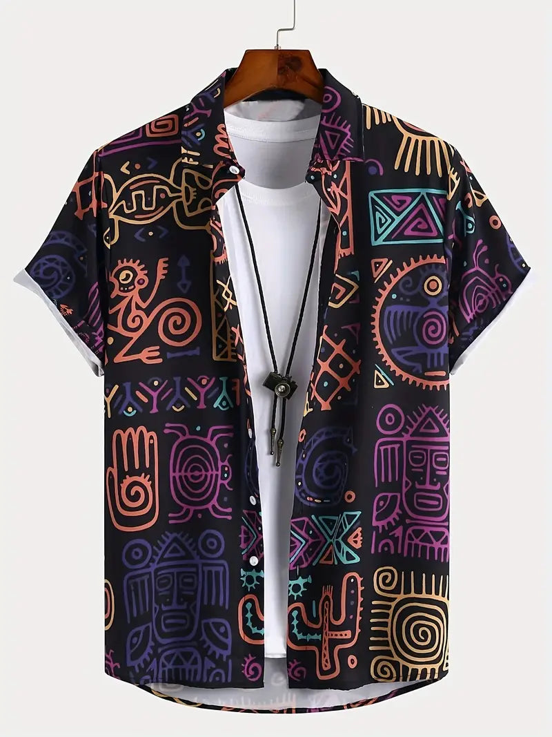 Neon Ancestral Doodle Shirt