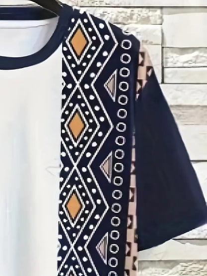 Aztec Split Panel Tee