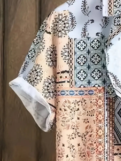 Boho Patchwork Bandana Shirt