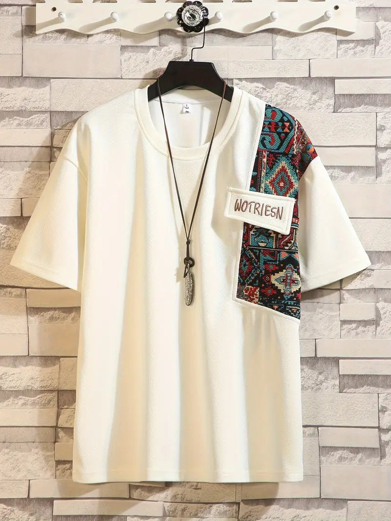 Ivory Geo-Pocket Tee