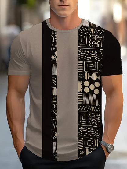 Monochromatic Tribal Stripe Tee