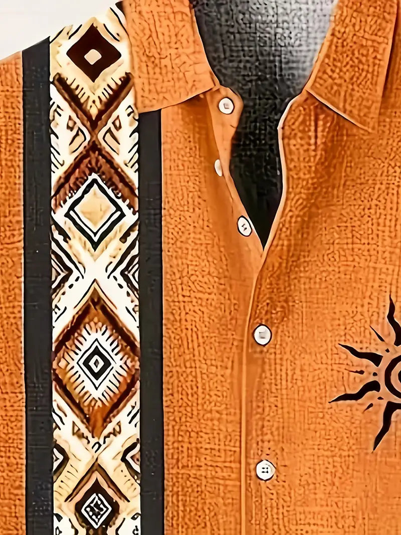 Desert Sun Geo-Panel Camp Shirt