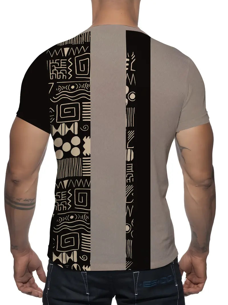 Monochromatic Tribal Stripe Tee