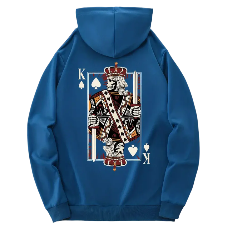 Royal Flush of Style: King of Spades Hoodie