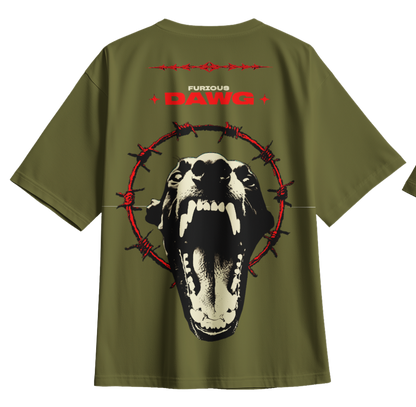 The Furious Dawg: Wild and Unstoppable Oversized tee