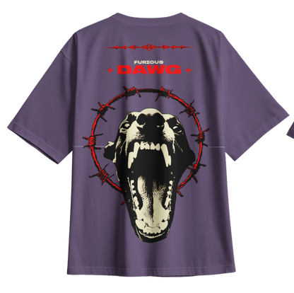 The Furious Dawg: Wild and Unstoppable Oversized tee