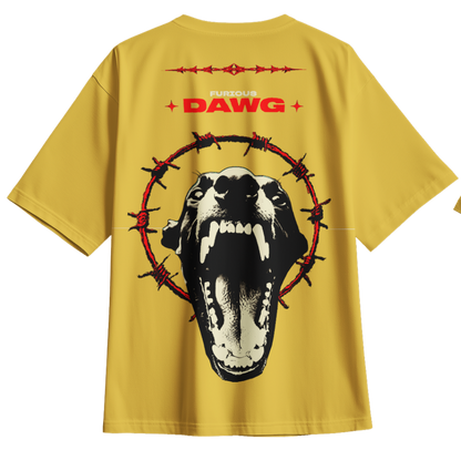 The Furious Dawg: Wild and Unstoppable Oversized tee