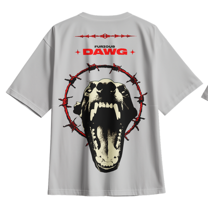 The Furious Dawg: Wild and Unstoppable Oversized tee