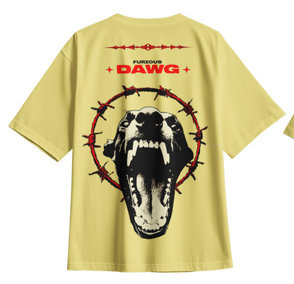 The Furious Dawg: Wild and Unstoppable Oversized tee