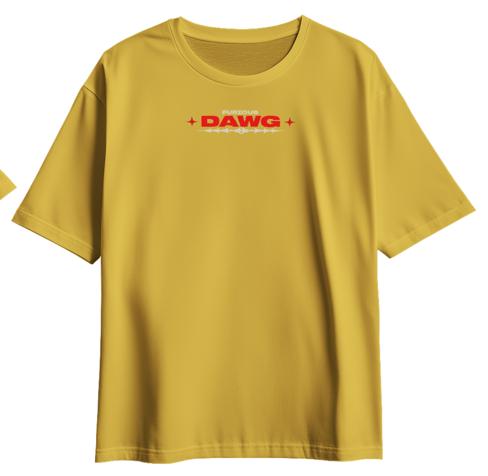 The Furious Dawg: Wild and Unstoppable Oversized tee