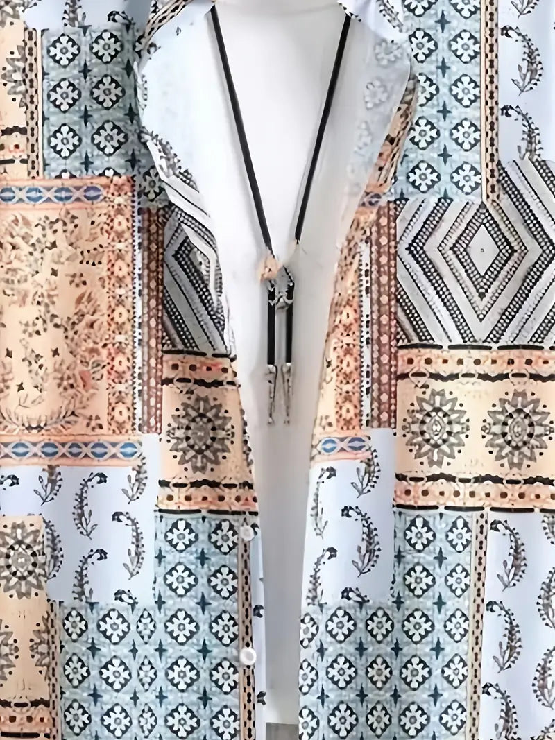 Boho Patchwork Bandana Shirt