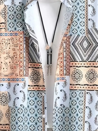 Boho Patchwork Bandana Shirt