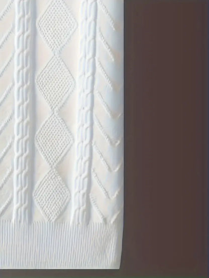 Men'S Premium Jacquard Twist Knit TShirt - Casual Crew Neck, Short Sleeve Knit Fabric Tee