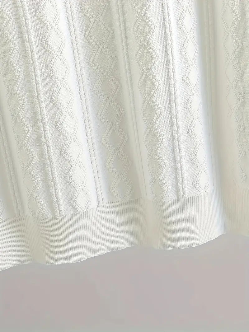 Men's Summer Slim Fit T-Shirt - Breathable Knit Fabric, Solid Color Round Neck Casual Tee