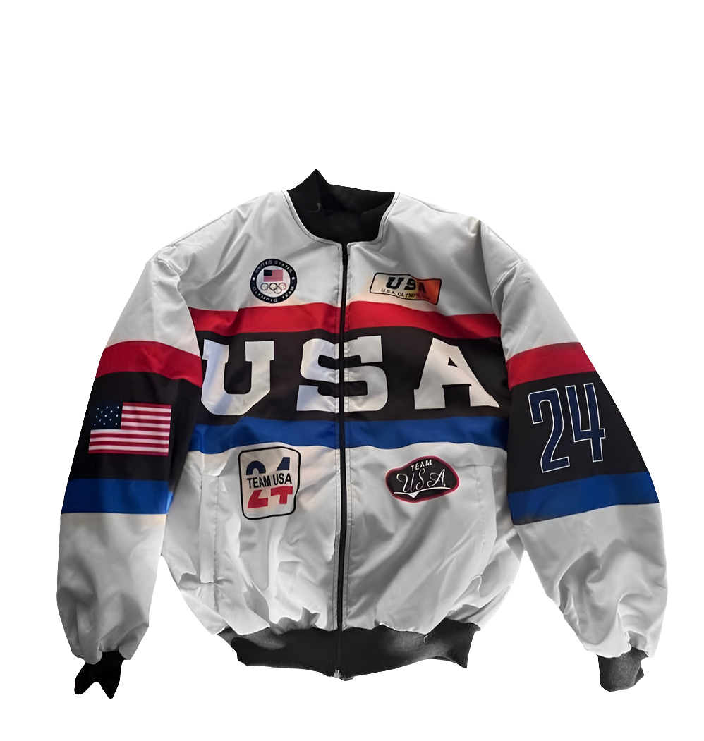 Patriotic Spirit: USA Olympic Racing Jacket