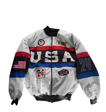 Patriotic Spirit: USA Olympic Racing Jacket