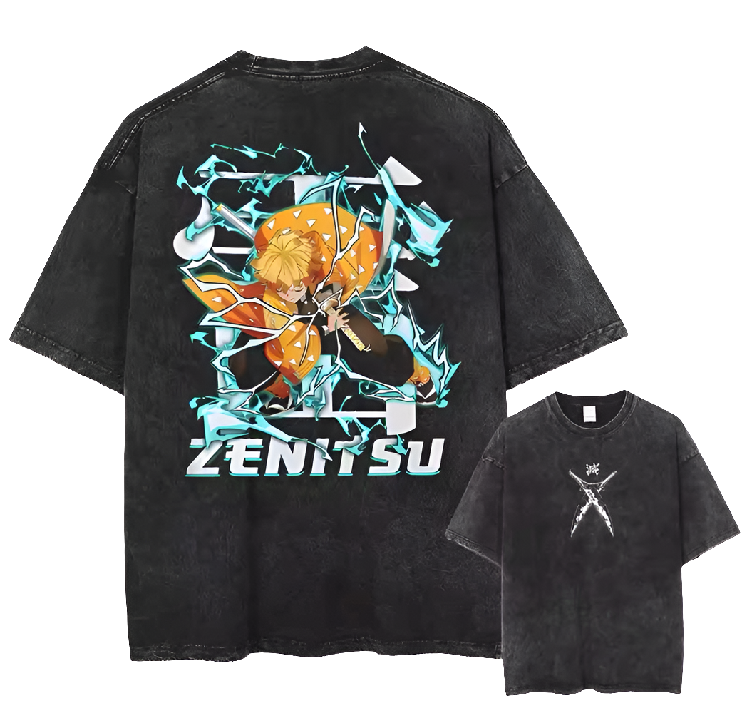 The Fearless Dreamer Zenitsu Agatsuma from Demon Slayer Oversized Tee