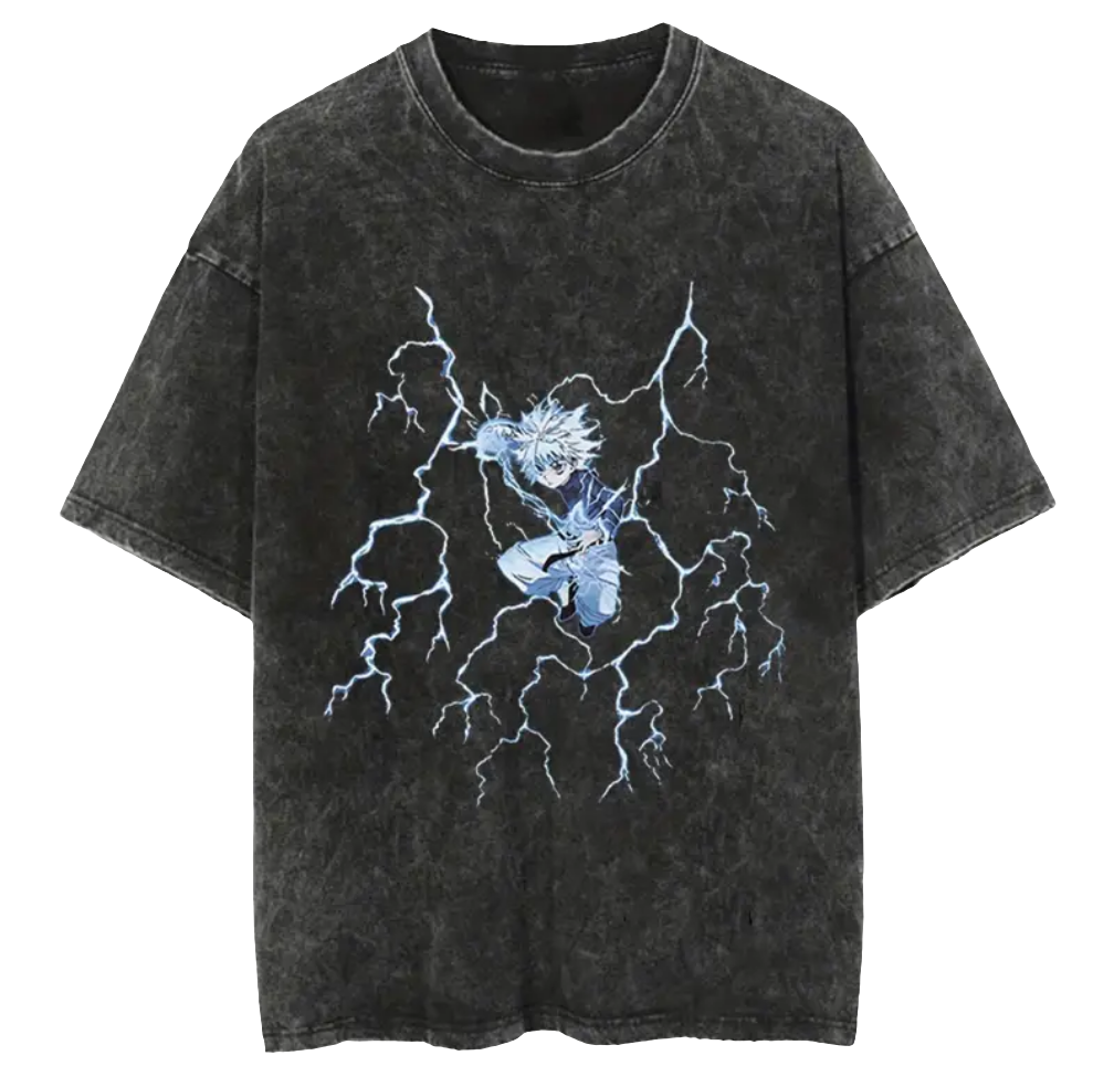 Lightning in the Shadows Killua Zoldyck Oversized tee