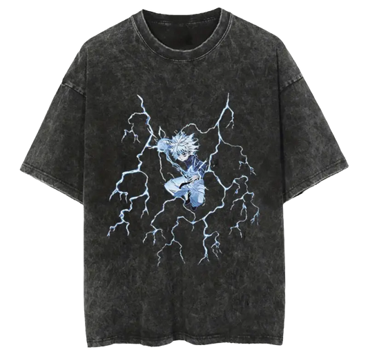 Lightning in the Shadows Killua Zoldyck Oversized tee