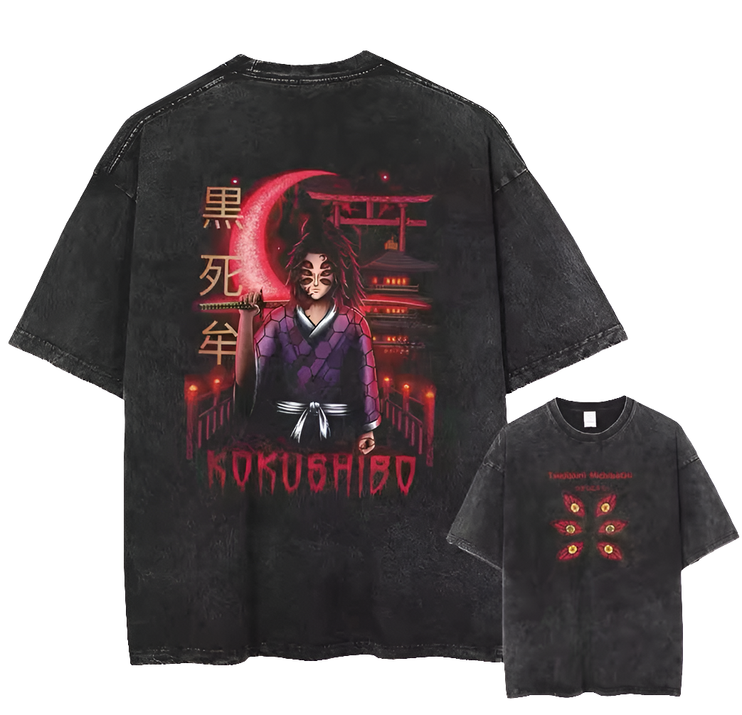 The Eternal Moon Kokushibo from Demon Slayer Oversized Tee