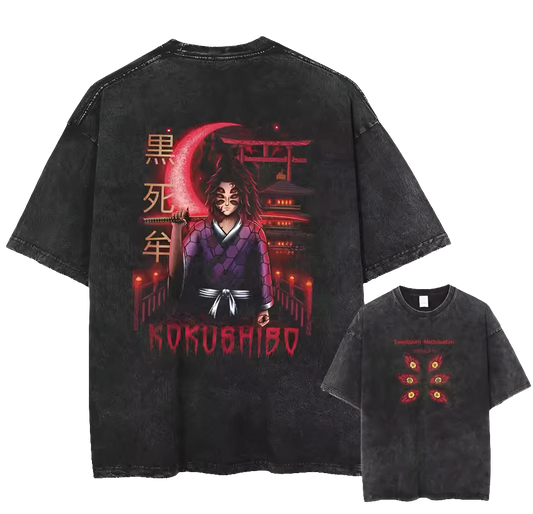 The Eternal Moon Kokushibo from Demon Slayer Oversized Tee