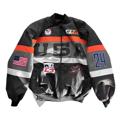 Patriotic Spirit: USA Olympic Racing Jacket