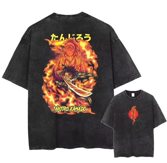 The Light in the Darkness Tanjiro Kamado from Demon Slayer Oversized Tee