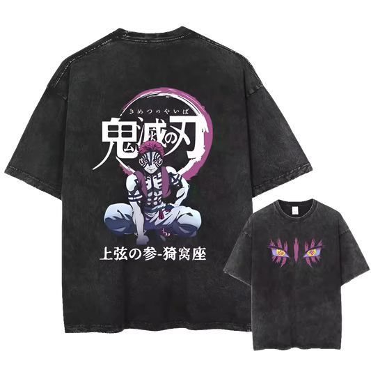 The Hunter of Strength Akaza from Demon Slayer Oversized Tee