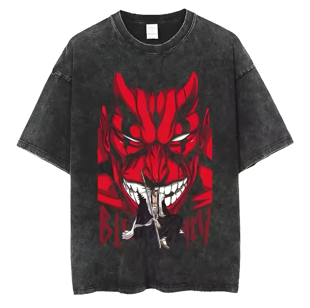 Bloodlust Unleashed Kenpachi Zaraki from Bleach Oversized Tees