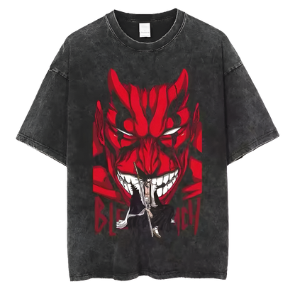 Bloodlust Unleashed Kenpachi Zaraki from Bleach Oversized Tees