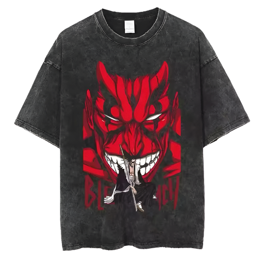 Bloodlust Unleashed Kenpachi Zaraki from Bleach Oversized Tees