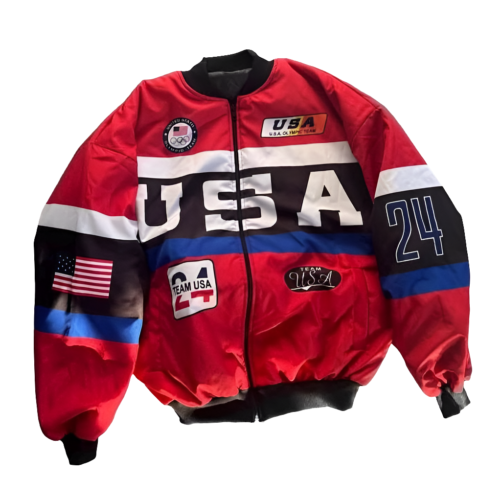 Patriotic Spirit: USA Olympic Racing Jacket