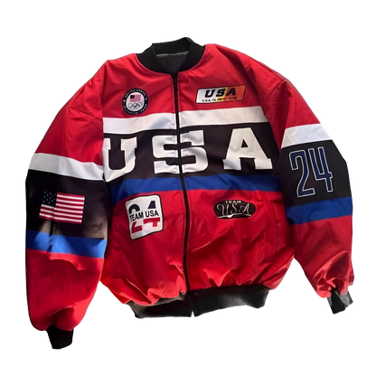 Patriotic Spirit: USA Olympic Racing Jacket