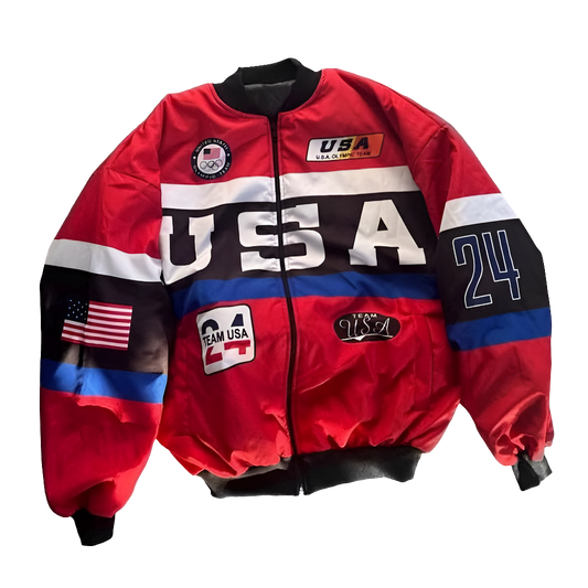 Patriotic Spirit: USA Olympic Racing Jacket