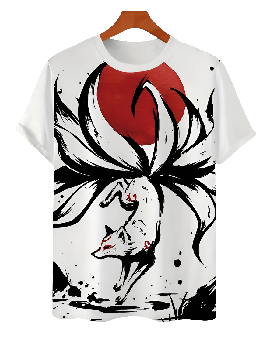 Ink & Myth: Nine-Tailed Fox Art Tee