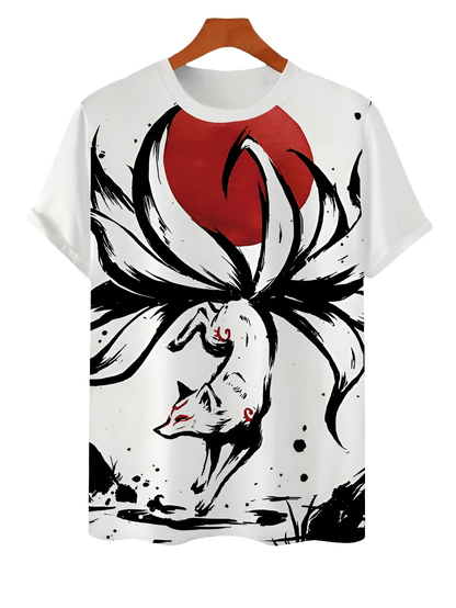 Ink & Myth: Nine-Tailed Fox Art Tee