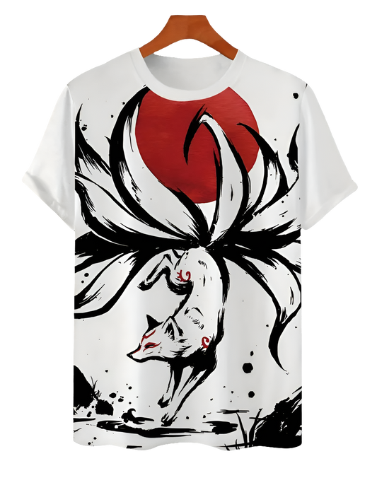 Ink & Myth: Nine-Tailed Fox Art Tee