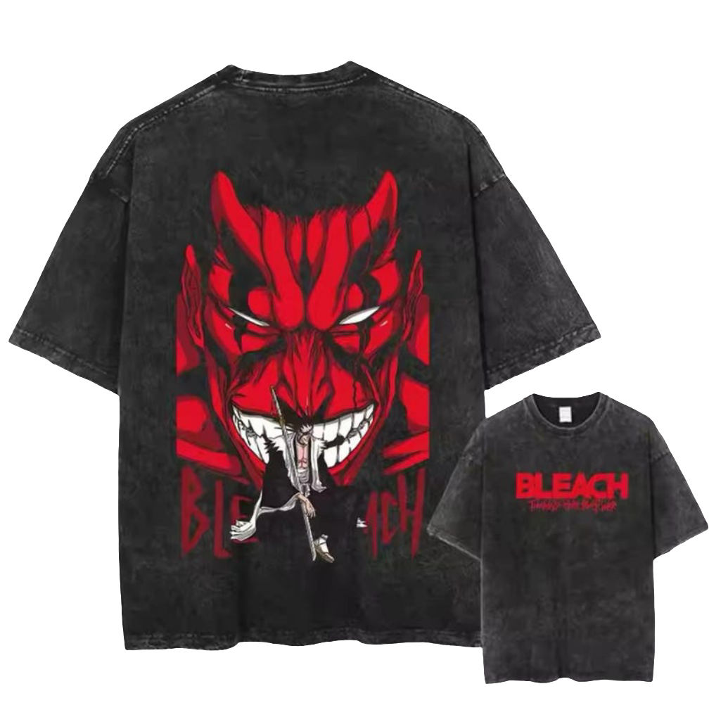 The Demon of the Gotei 13 Kenpachi Zaraki from Bleach Oversized Tees